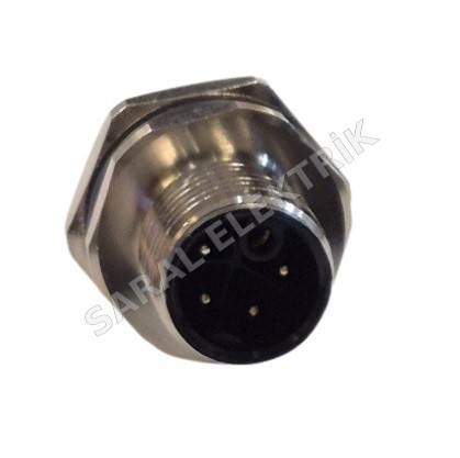 M12 5 Pin K Kodlu Panel Erkek Konnektör