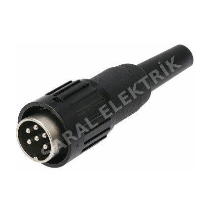 T 3444 501 M16 7 Pin Seyyar Erkek Konnektör