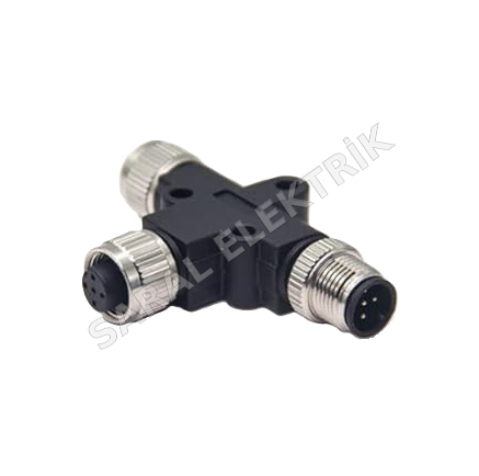 TCSCTN011M11F M12 5 Pin Dişi T Konnektör-WAİN